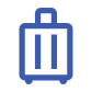 baggage travel insurance upgrade blue suitcase icon