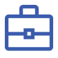 cancel for business reasons blue briefcase icon