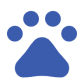 pet travel insurance blue paw print icon